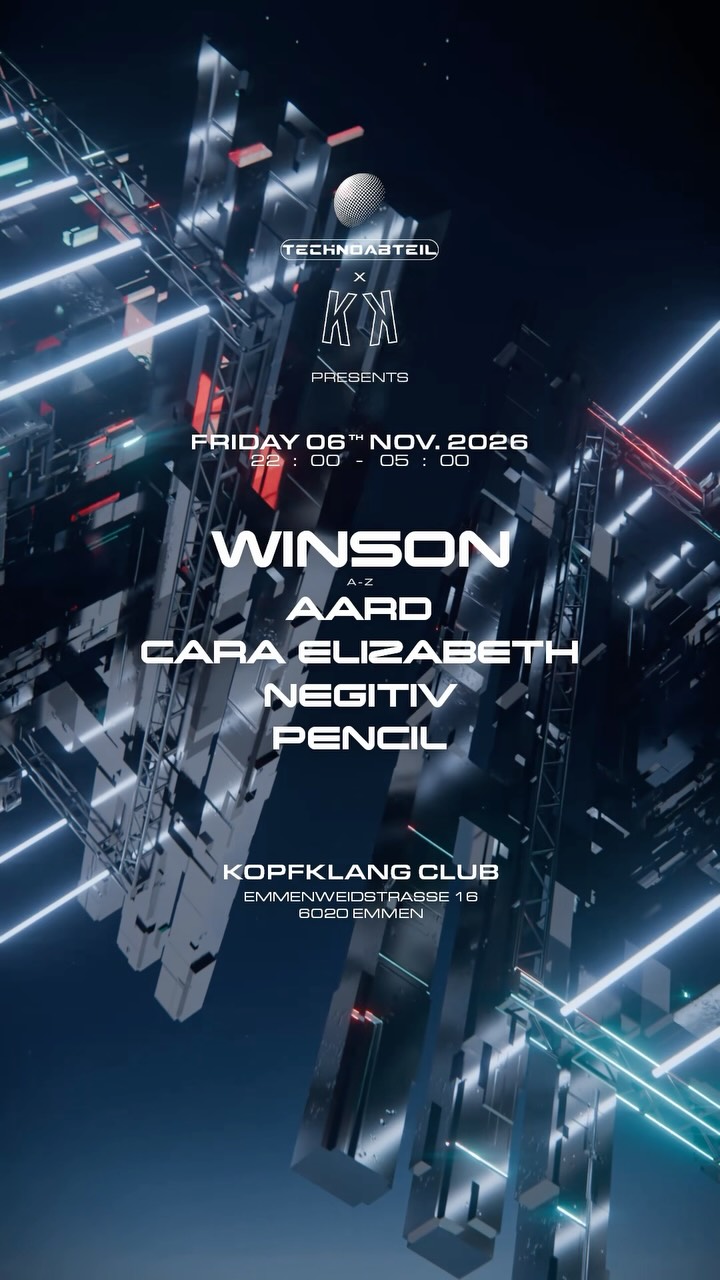 Kopfklang x Technoabteil event poster