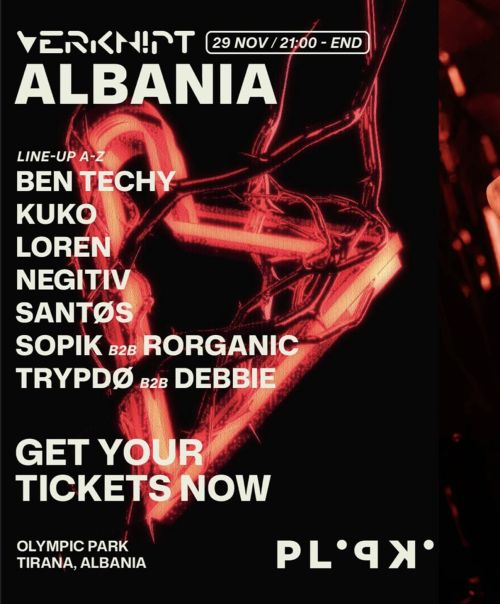 Verknipt Albania event poster