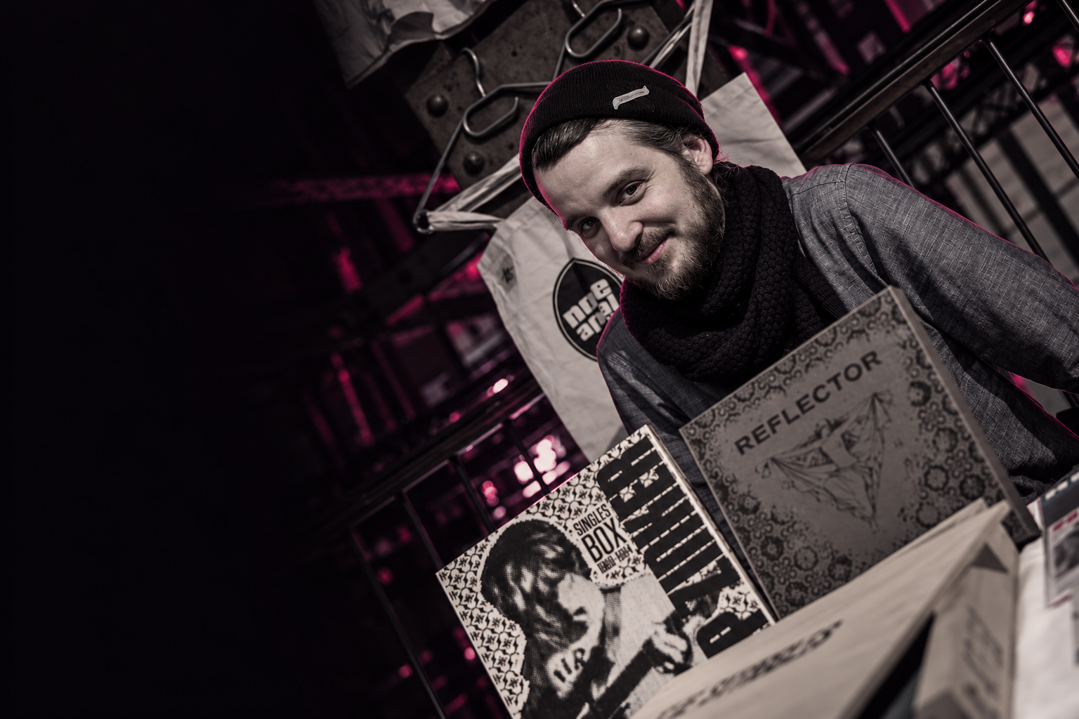Dominik Uhl at the Noise Appeal Records stall